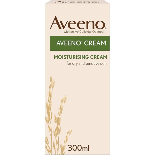 Aveeno Moisturising Cream (1x 300ml), Nourishing Body Lotion with Hydrating
