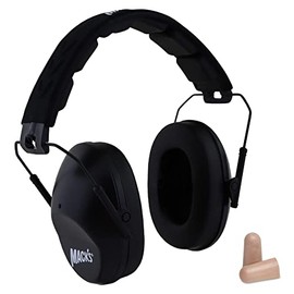 Mack's Double-Up Shooting Earmuffs - Black Shooters Ear Muffs and Soft Foam Ear Plugs for Hunting, Tactical, Target, Skeet and Trap Shooting