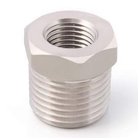 Metaland Stainless Reducer Bushing NPT 3/4" Male to 1/2" Female Reducing Hex Pipe Fitting
