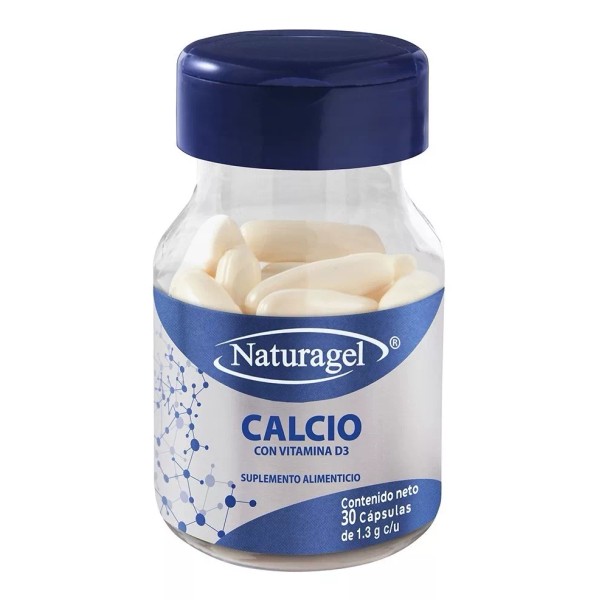 21st Century Calcio + Vitamina D3 C/30 Cápsulas 1.3 Gr Naturagel