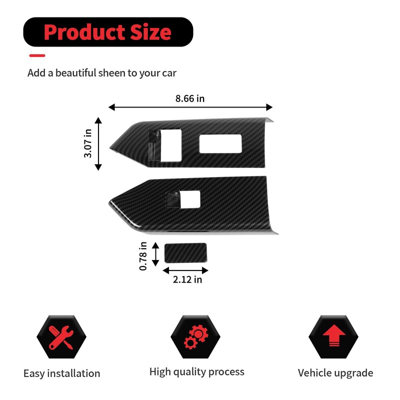 RT-TCZ Window Lift Switch Panel Cover Trim Decoration Interior Accessories