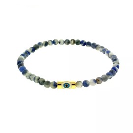 Evil Eye  Bracelet Stretchy Strong Bracelet  GESTONES  Bracelet BRASS MENS