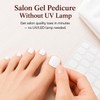 Gel Toe Nail Strips 34Pcs, Pre-Cured, No UV Light, White