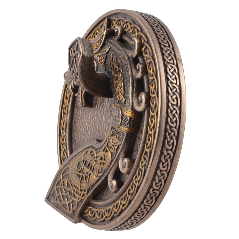 Veronese Celtic Dragon Wall Display Bronzed