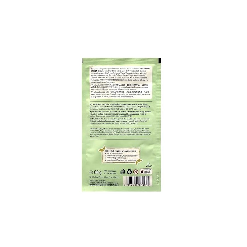 6er Pack Dresdner Essenz Bade-Elixier Fairytale Garden 6 x 60g