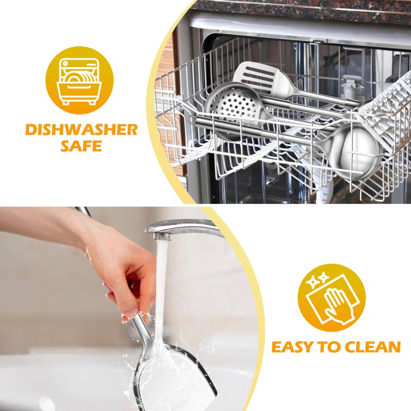 E-far - Juego de 6 utensilios de cocina de acero