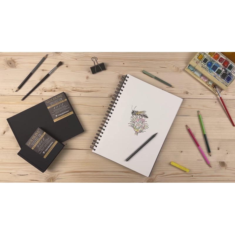 Clairefontaine Goldline Hardbound Sketchbook A5 Portrait,
