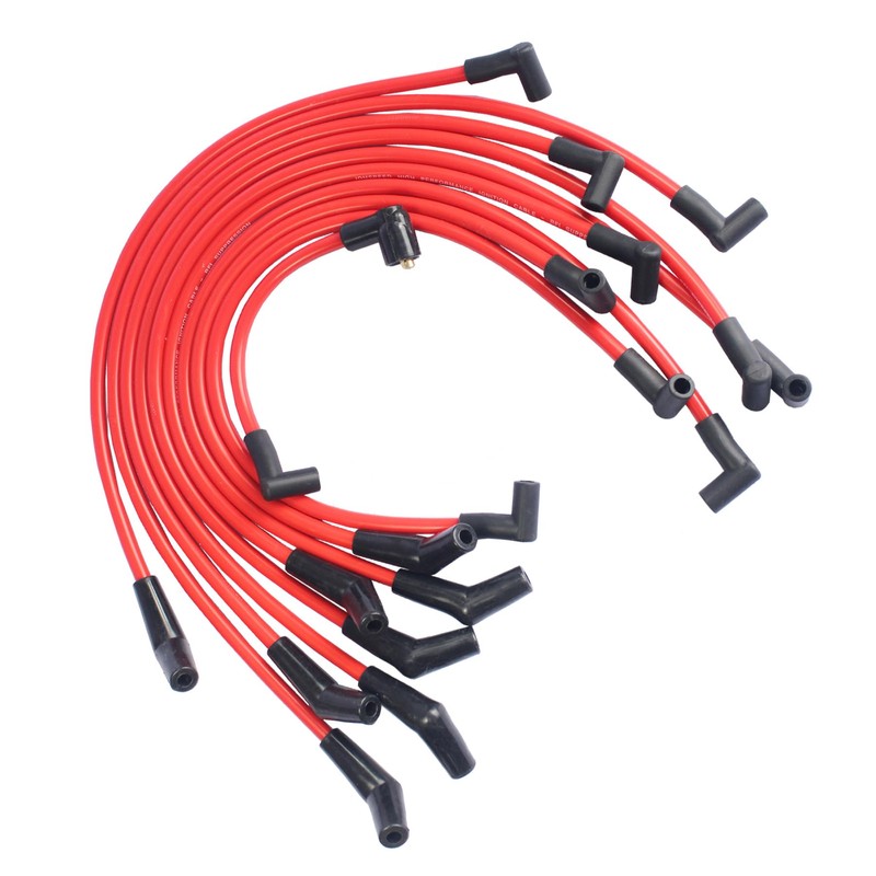 JDMSPEED New Red 10.5mm Racing Spark Plug Wires Set Replacement