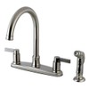 Kingston Brass FB7798NDLSP NuvoFusion 8-inch Centerset Kitchen Faucet, Brushed Nickel