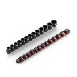 Olsa Tools Stubby Impact Socket Sets - 3/8" or 1/2" Drive, Aluminum Socket Rail, Professional-Grade, Comes in Metric or SAE Sizes:_1/2" Metric