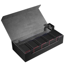 Scimi Archive Deck Box Set - 800+ Deck Box Assort with 5 Single Deck 100 Cards Deck Case Fits MTG/EDH/YuGiOh/TCG/CCG (Black)