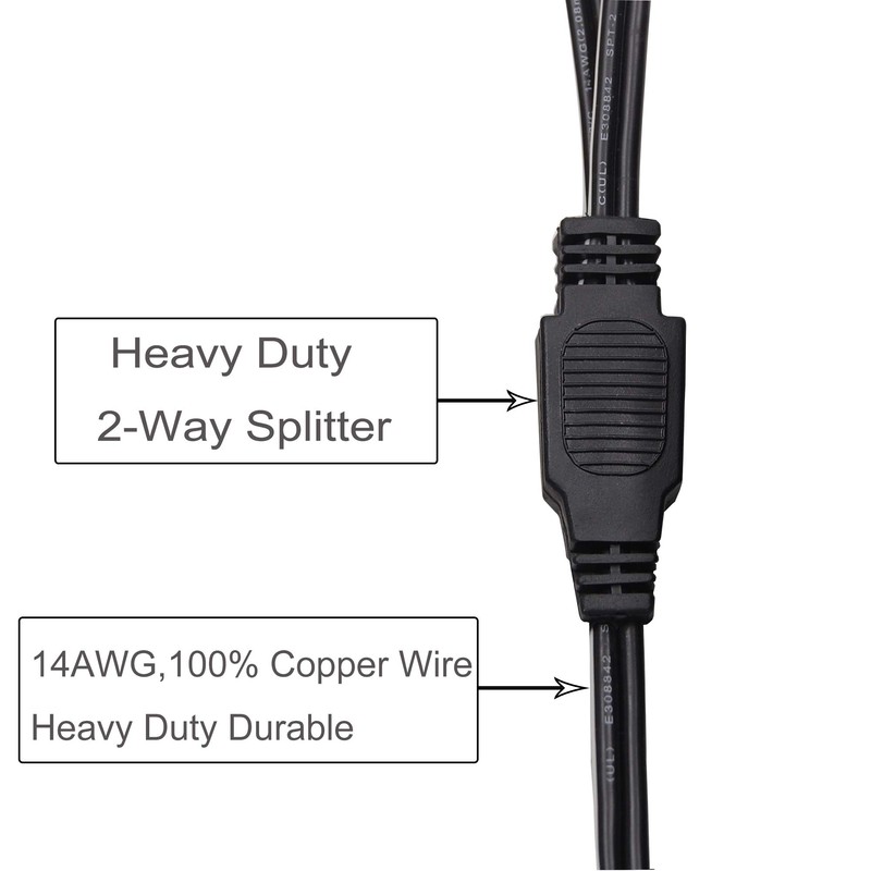 SCCKE 3.3FT 14AWG Battery Alligator Crocodile Clip to 2 SAE
