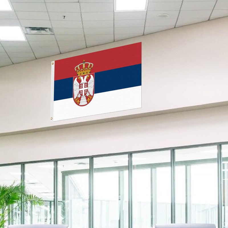 ASUNO Serbia Flag 90 × 150 CM Polyester Serbian National