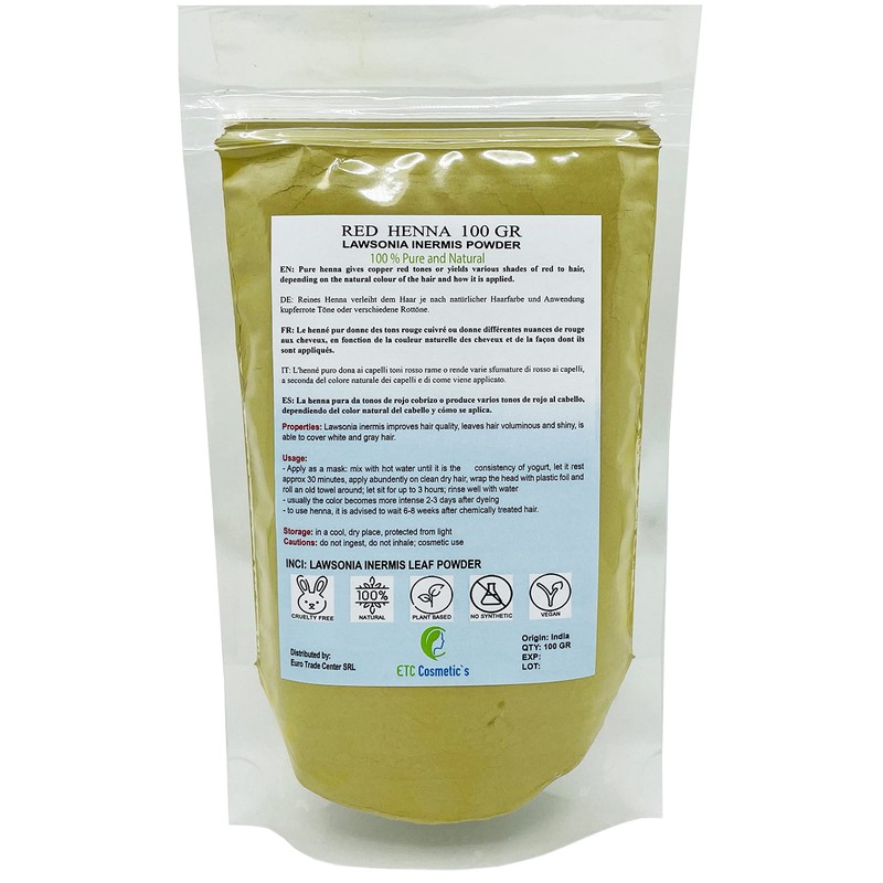 Henna, Lawsonia Inermis - 100 g - Red Henna