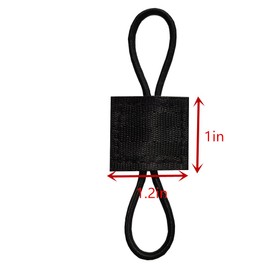 HDHYK Pack of 12 Tactical Binding Retainer, Tactical Gear Holder Clip MOLLE Webbing Retainer Elastic Binding Ribbon Buckle for Tactical Vests Backpacks Bags or Molle Bags(Black)