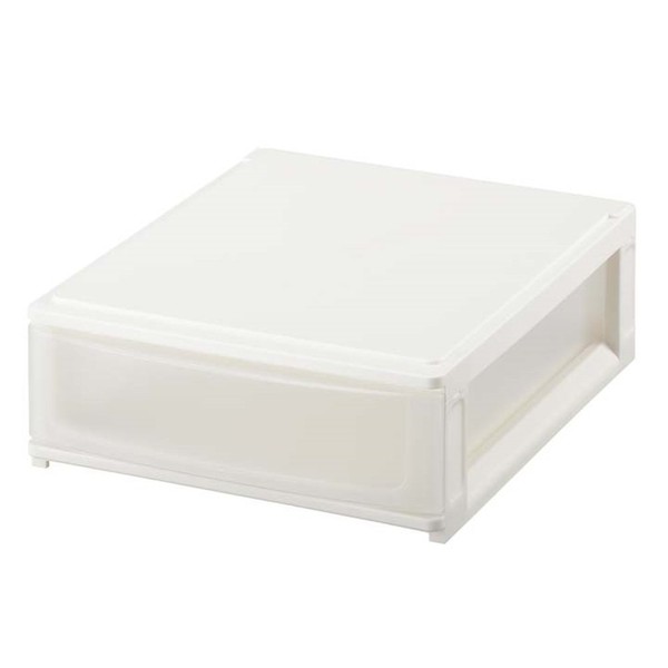 SANKA pdA4-a1WC Postdeco Small Storage Drawers, A4, Shallow, 1 Tier, White / Transparent, (W x D x H): 9.9 x 13.8 x 3.9 inches (25.2 x 35.0 x 10.0 cm), Made in Japan