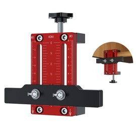 YANGUN Cabinet Door Installation Positioner, Adjustable Cabinet Door Installation Positioner, Cabinet Door Positioning Tool, Adjustable Length Cabinet Installation Tool for Woodworking (Red-1pcs)