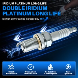 AUTOKAY Ignition Coil & Autolite Spark Plug for Dodge Charger RAM 1500 5.7L V8 UF504 for Chrysler for Jeep Grand