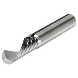 Micro 100 SFLM-050-70 Square End Mill - Downcut, 5 mm Cutter Dia, 20 mm LOC, 1 Fl, 8 mm Shank Dia, 95 mm OAL, Uncoated