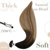 LaaVoo U-Tip Hair Extensions, Real Hair, Keratin, 1 g/Piece, Bonded,