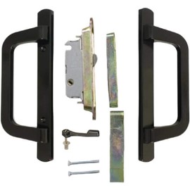 Alcan Premium PGT Door Handle Kit for Sliding Glass Door | Mortise Lock and Keeper Included | Sliding Glass Door Handle Complete Set (Bronze)