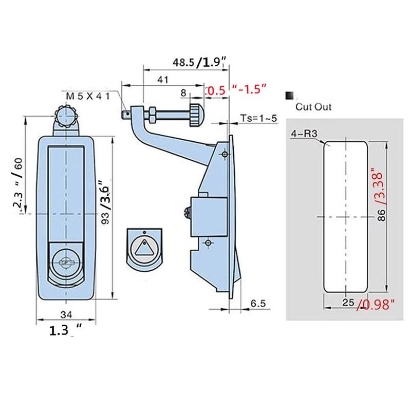 4Pcs Compression Latch Lock Trigger Latch Lock Compression Latches Flush