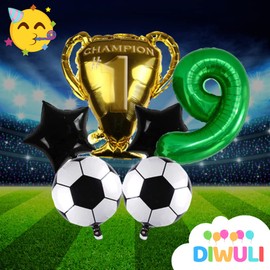 DIWULI Football Birthday 9 Years – Football Balloons