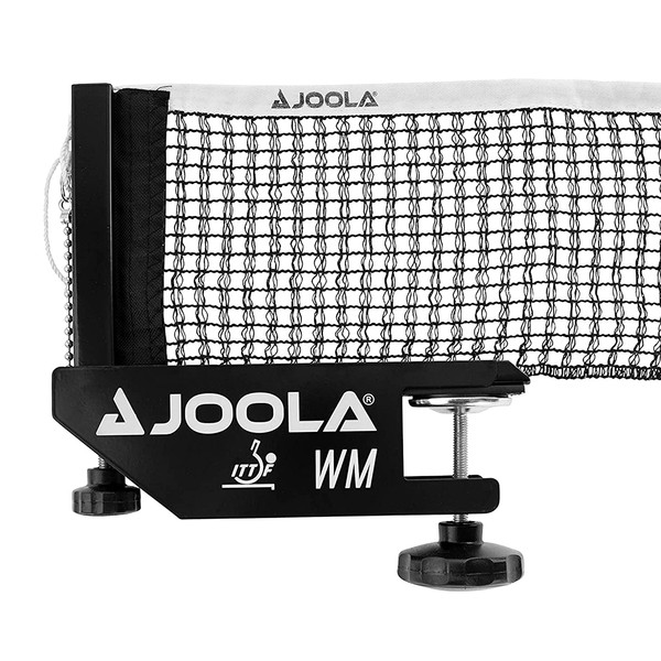 JOOLA WM Professional Table Tennis Net and Post Set - ITTF Tournament Approved - 72in Regulation Ping Pong Net with Screw On Clamp Attachment