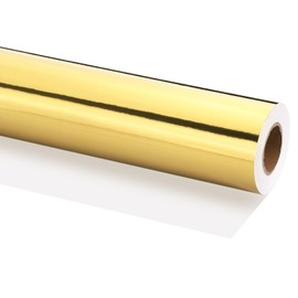 PATIKIL Metallic Wrapping Paper, 12 Inch x 800 Inch(65.6Ft) Foil Wrapping Paper Matte Gift Wrapping Paper Roll 120 GSM for Gift Christmas Wedding Birthday Women Men, Gold Tone