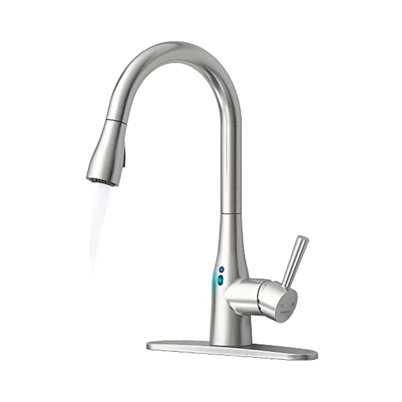 GOESMO Modern Touchless Kitchen Faucet Pull Sprayer Adjustable Water Flow