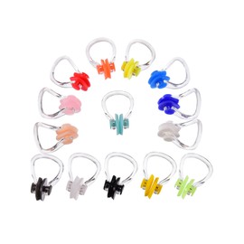 SATINIOR 14 Pieces Silicone Nose Clip Surfing Nose Plug Waterproof Nose Protector for Swimming and Training (Color Set 1)
