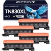 ZIPRINT TN830XL Toner 4 Pack(with chip) Compatible Replacement for Brother