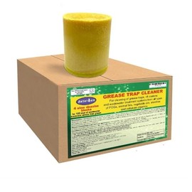 Slow-dissolving Grease Trap Cleaner block 1 Lb, 4 bln. CFU/g. for cleaning grease traps and Wastewater treatment plants from grease, oil and FOG.
