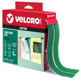 VELCRO Brand Colors | Green Sticky Back Tape | 10ft Roll with Adhesive, Cut Strips to Length | Mount Classroom Décor, Create Seasonal Craft Projects | Organize Home or Office