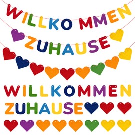 Welcome Home, Welcome Home, Welcome Garland, Welcome Home Banner for Housewarming Party, Family Party, Baby Shower Party Decoration (Rainbow Colours)