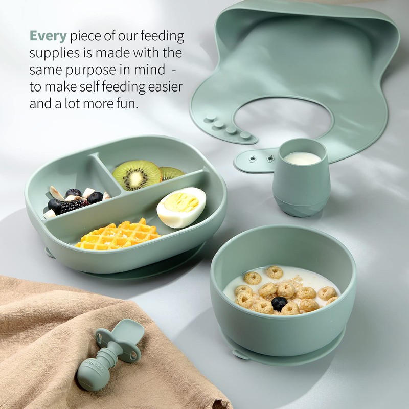 SAMiGO Silicone Baby Spoons Self Feeding 6+ Months - Infant