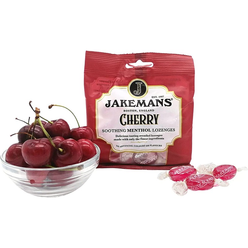 Jakemans Menthol Lozenges 100g Bag (Cherry, 100g)