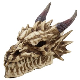 Ancient Fossil Stryker Dragon Head Incense Burner Statue Figurine Sculpture