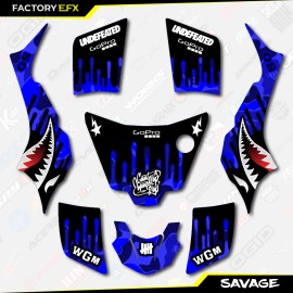 Factory EFX Blue Savage Racing Graphics Kit fits Suzuki LT50 All Years ATV Decals LT 50 a
