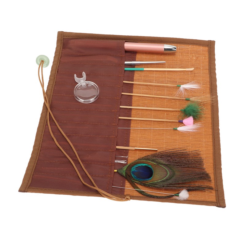 Earwax Remover Massage Set 8 Feather Stick Relieve Fatigue Professional