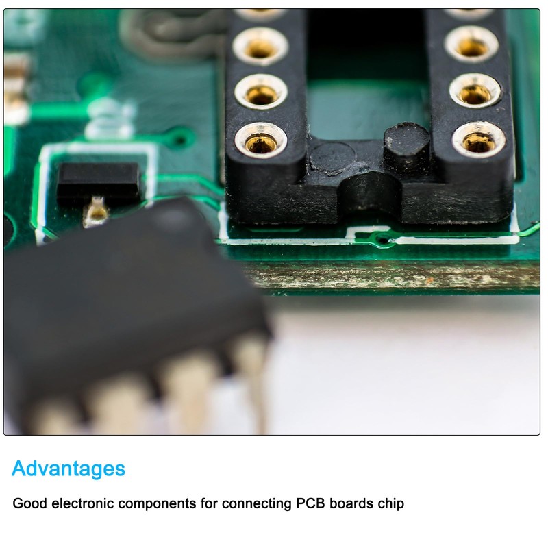 sourcing map 60Pcs DIP IC Chip Socket Adapter, 2.54mm Pitch