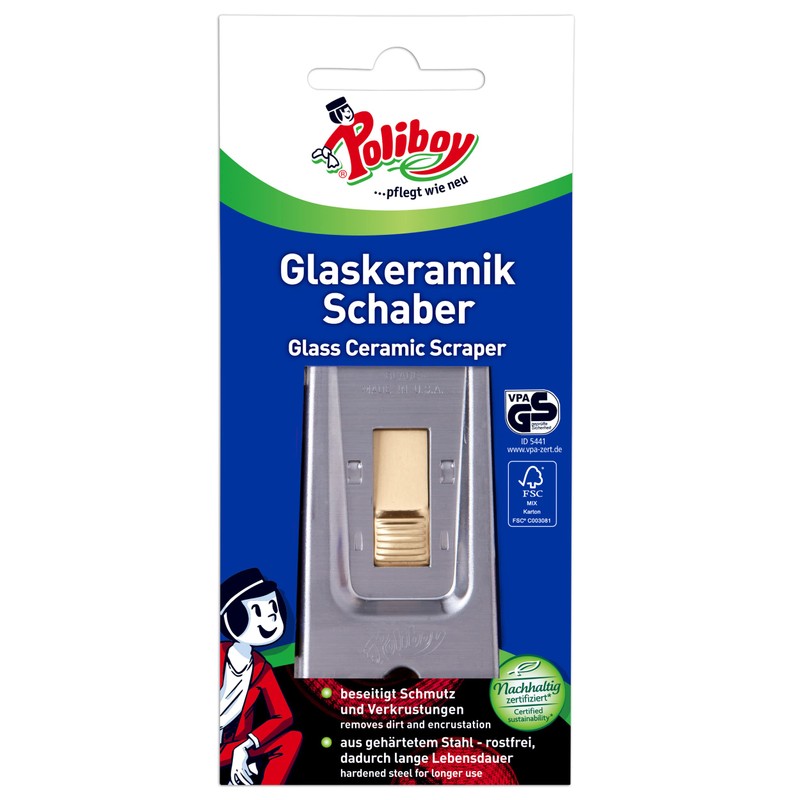 Poliboy Glass Ceramic Scraper, Replacement Blades for Glass Ceramic Scraper