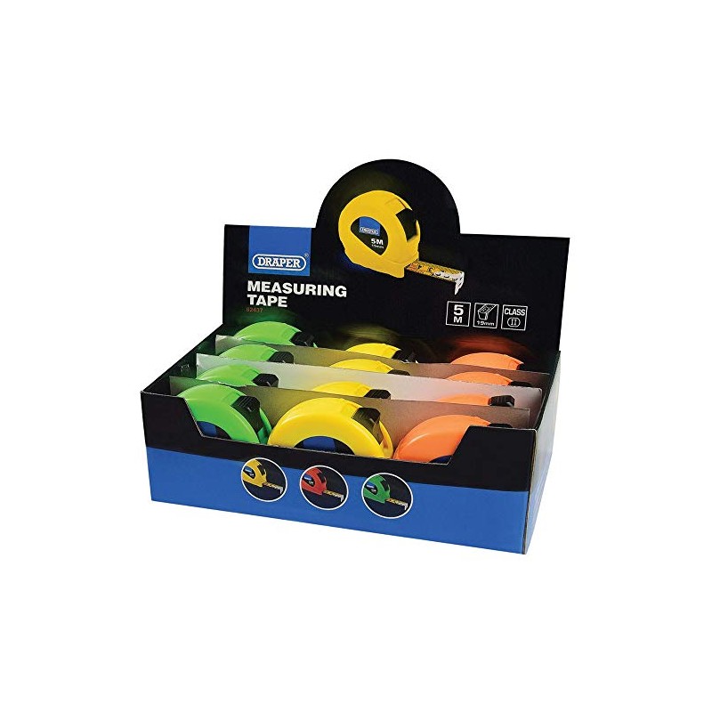 Draper 82437 High Visibility Measuring Tape, 5 Metre Length