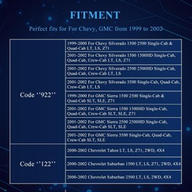 NLQR Front Both Sides Bottom & Back Replacement Seat Covers Microfiber Leather Pewter Gray Compatible with Chevy Silverado GMC Sierra #922, Compatible with Chevy Tahoe Suburban #122 from 1999 to 2002