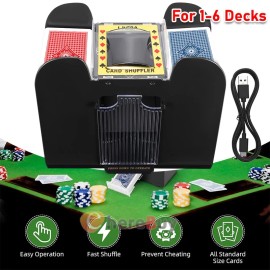 Automatic Card Shuffler, Battery Operated Card Dealer Machine, Electric Casino