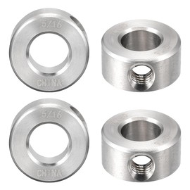 uxcell Drill Stop 5/16" I.D. Stainless Steel for Set Screws Chuck Woodworking Drill Bits Depth Holder 4Pcs