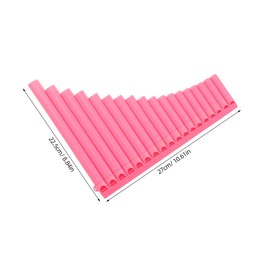 Kisangel Pipe Pink Pan Flute Traditional Chinese Woodwind Instrument Easy to Play for Beginners and Students for Ethnic Music Education and Campus Performance