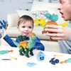 3 Pack Shooting Take Apart Dinosaur Toys for Kids Building