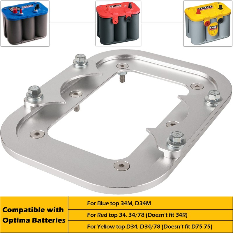 Billet Aluminum Battery Pallet - Trunk Battery Hold Down Bracket