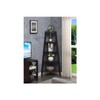 HomeStock Artistic Accomplishment 5-Tier Wide Corner Bookcase, Espresso, Space-Saving Bookshelf